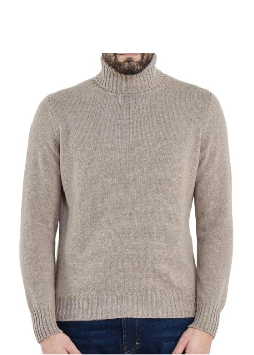Maglia Uomo Collo Alto Cashmere Rigenerato Finezza 7-9