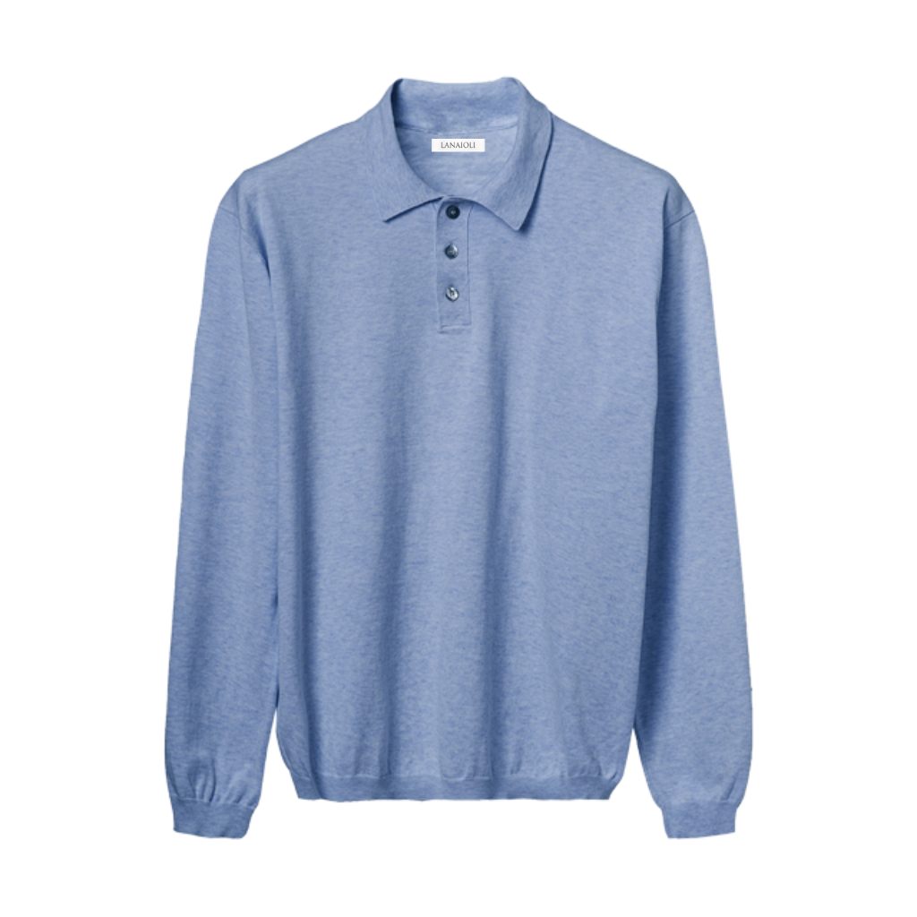 Polo Uomo Maniche Lunghe 100% Cotone ELS-5