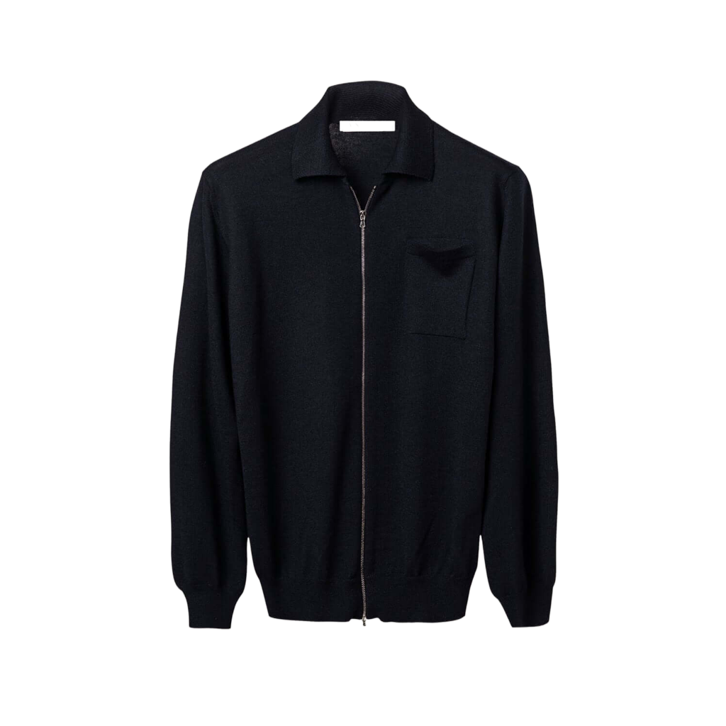Giacca Uomo misto Cashmere Lana e Seta Zip shooting-0