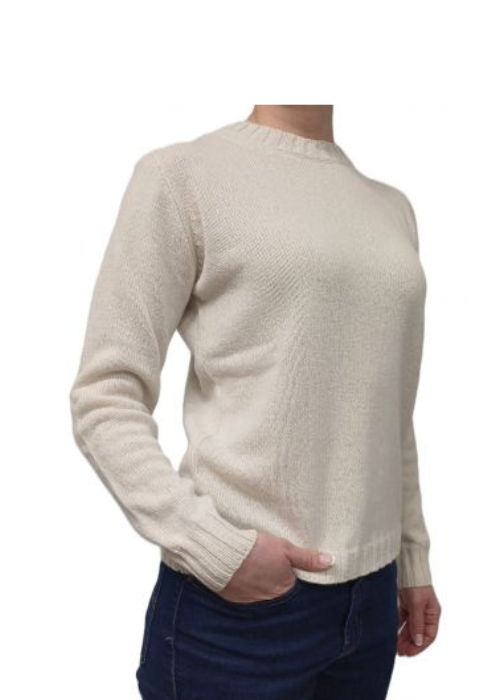 Maglia Donna Girocollo in Cashmere Rigenerato-1