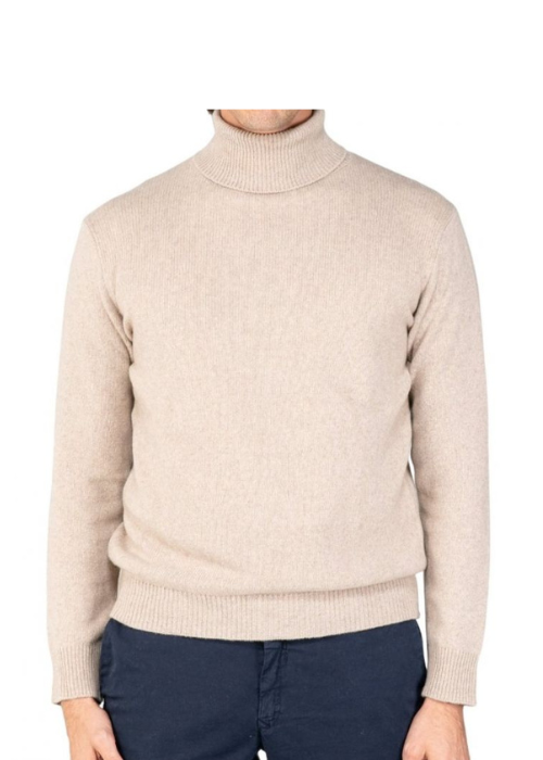 Maglia Uomo Collo Alto Cashmere Rigenerato Finezza 7-2