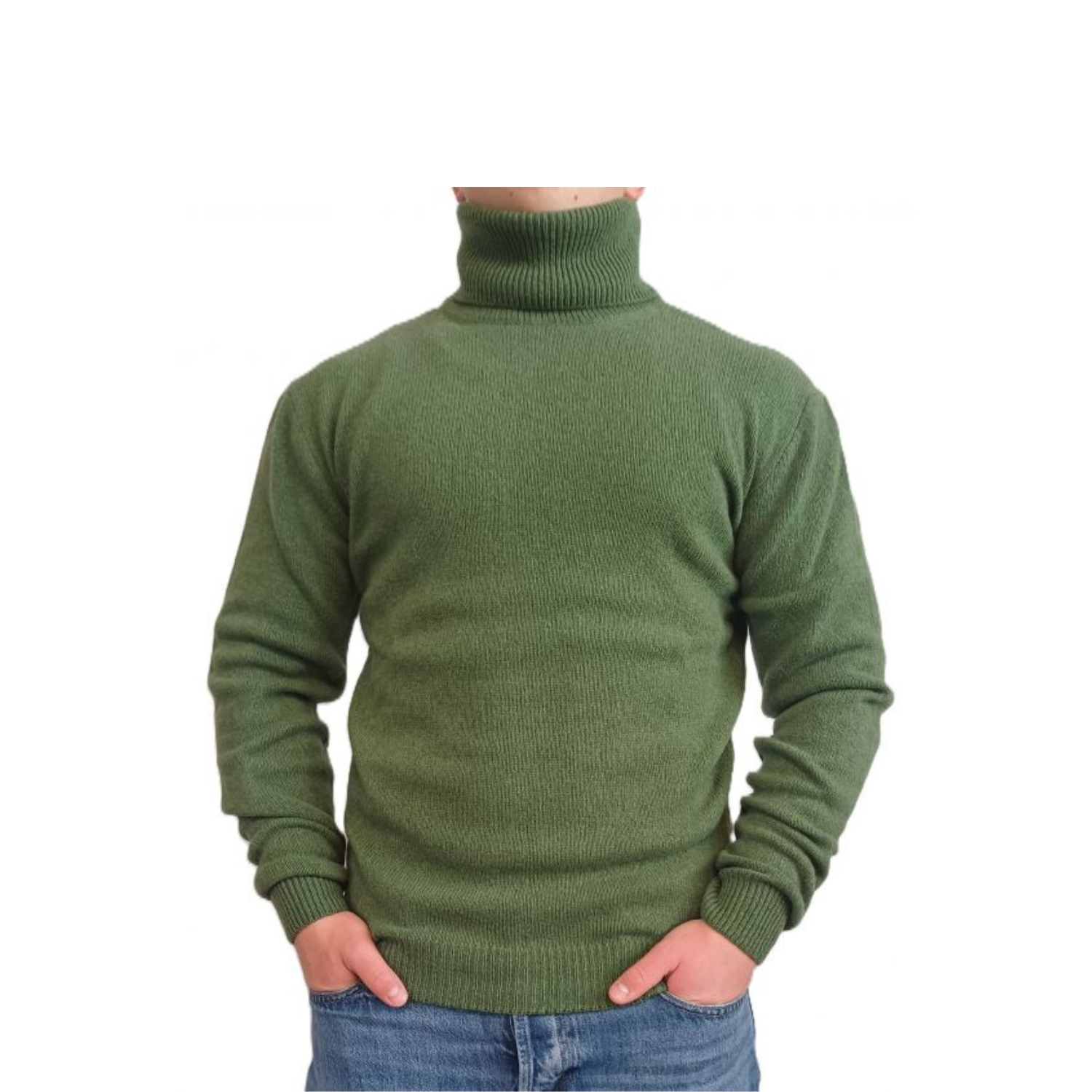 Maglia Uomo Collo Alto Cashmere Rigenerato Finezza 7-11