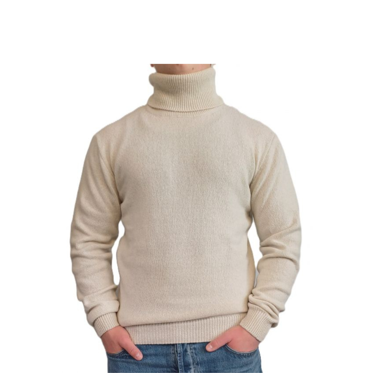 Maglia Uomo Collo Alto Cashmere Rigenerato Finezza 7-7