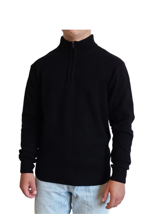 Maglia Uomo Mezza Zip Cashmere Rigenerato-1