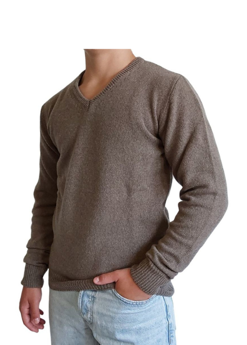 Maglia Uomo Scollo a V in Cashmere Rigenerato Finezza 7-7