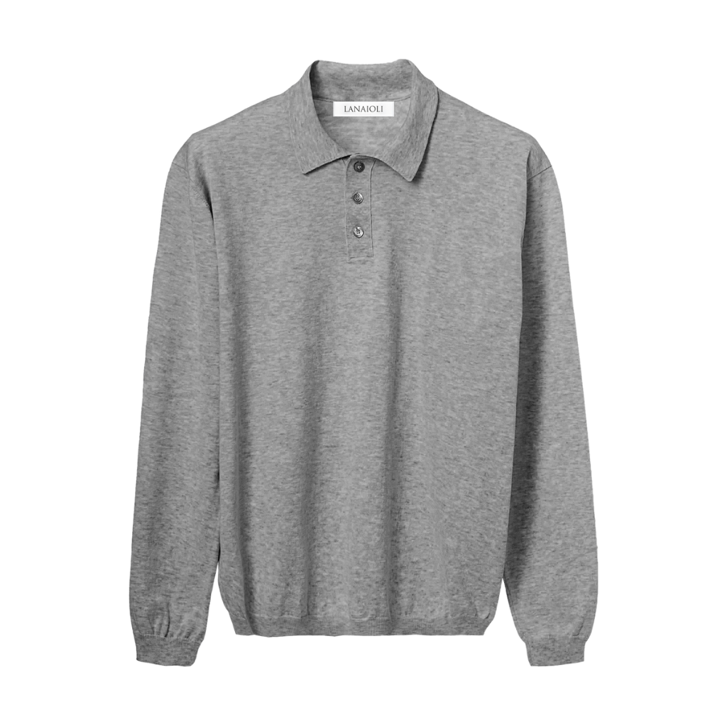 Polo Uomo Maniche Lunghe 100% Cotone ELS-6