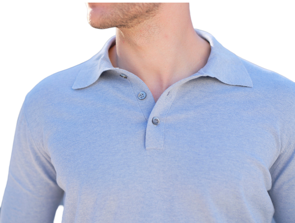 Polo Uomo Maniche Lunghe 100% Cotone ELS-1